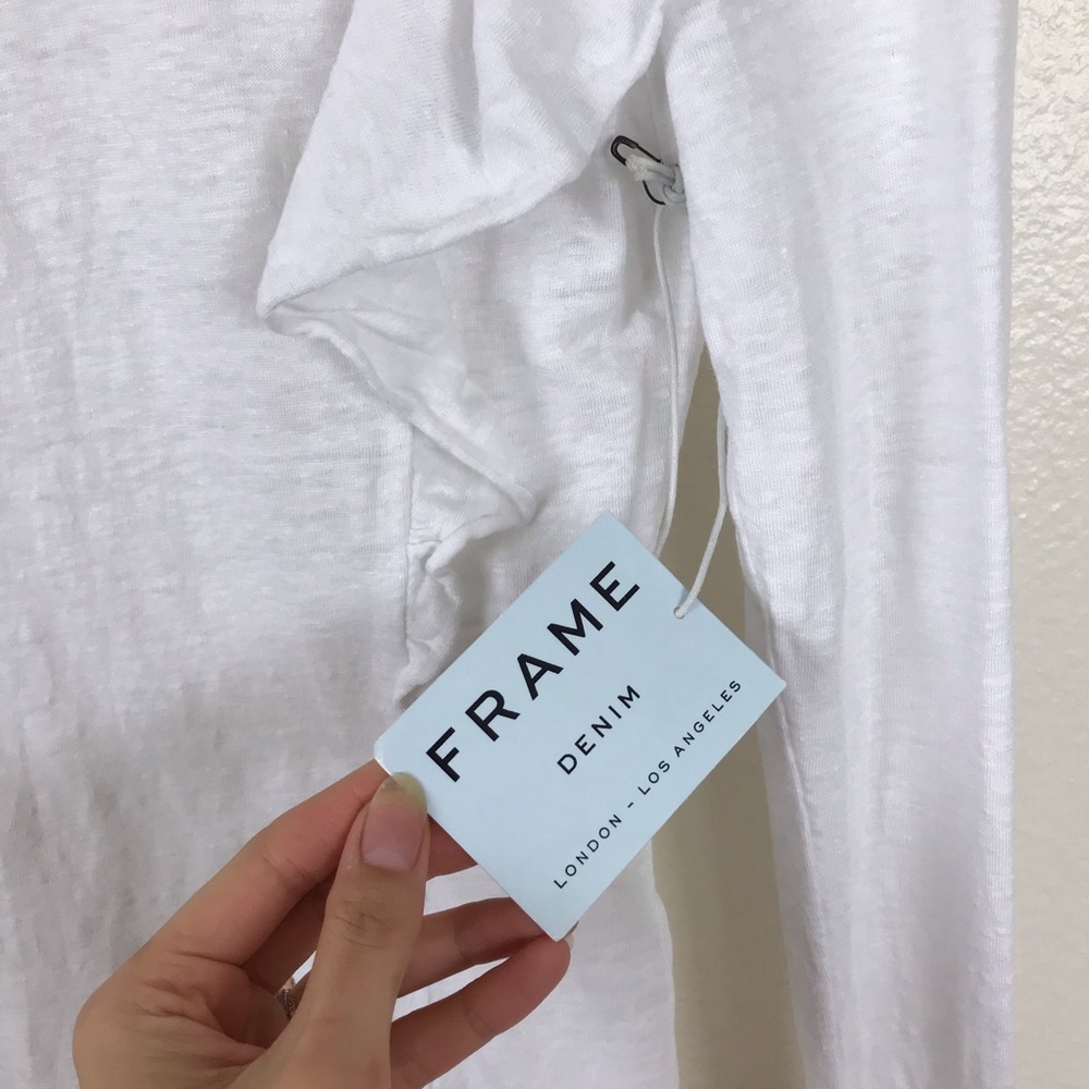 Frame Ruffle Linen Long Sleeve -Damaged - Picture 5 of 8